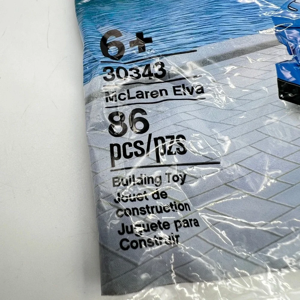 LEGO Speed Champions McLaren Elva 30343 Blue Race Car Polybag Kids Set 86 Pcs